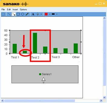 whiteboard with graph